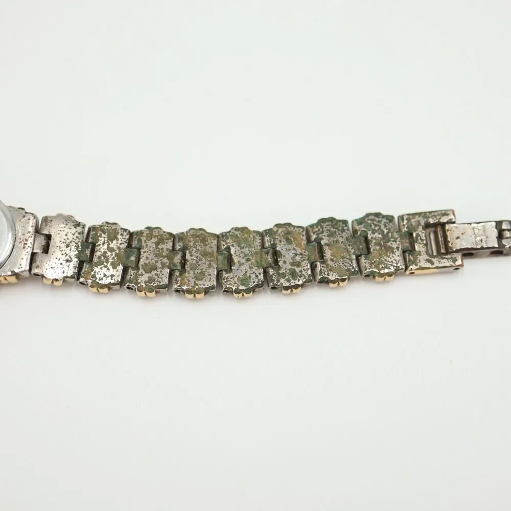 Vintage Pulsar Women Watch 19mm Oval Two Tone Stainless Steel Bracelet V700-X077